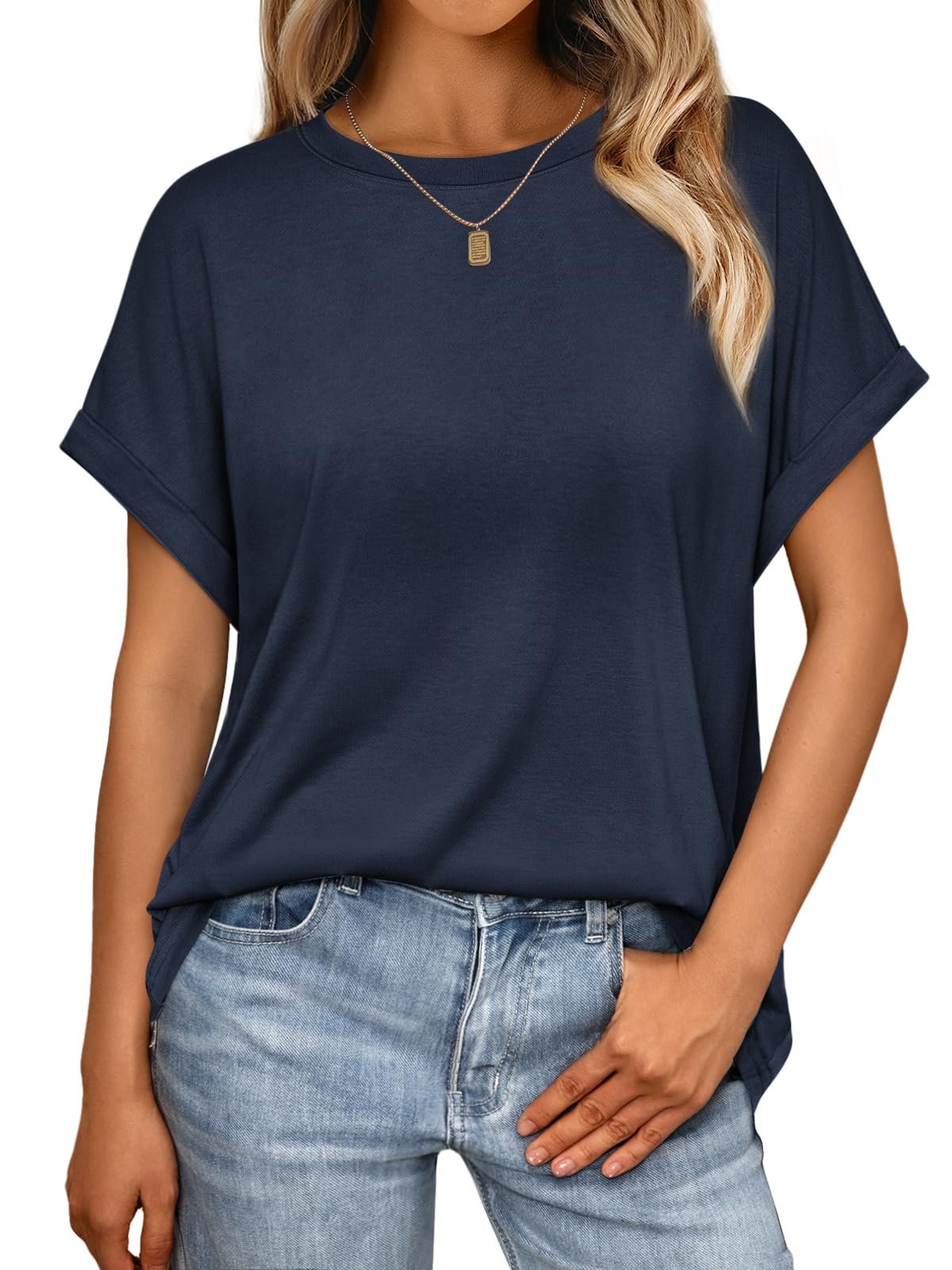 AUTOMET Womens Summer Tops Spring Fashion Oversized Business Casual Dressy T Shirts Workout Clothes Trendy Outfits 2025
