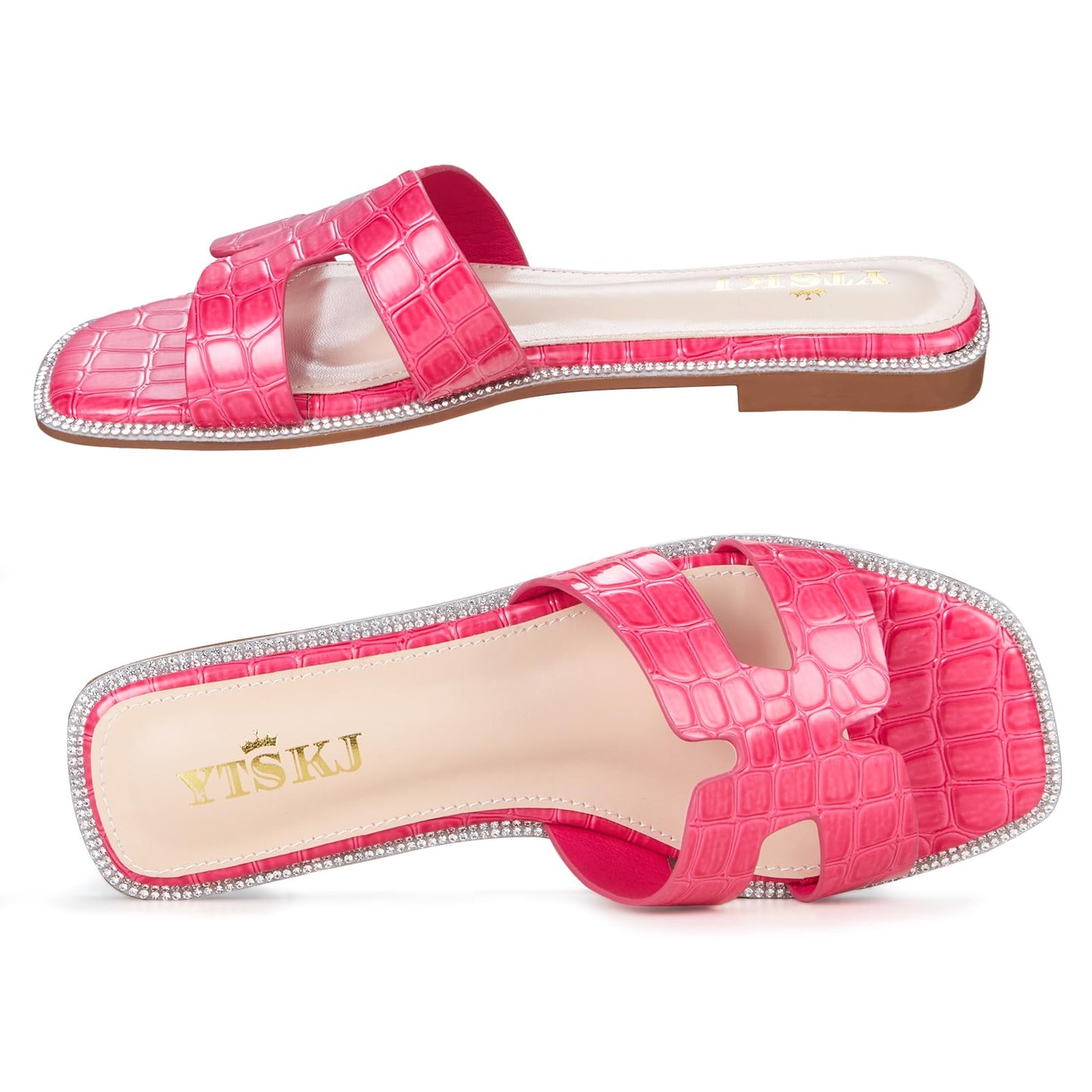 Sandals for Women 2025 dressy slides flat open toe comfortable soft leather slip on ladies casual wide width cute trendy shoes summer beach
