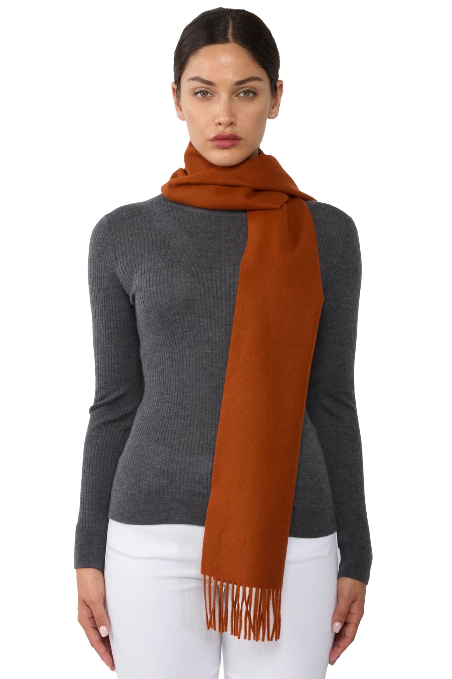 JENNIE LIU Women's 100% Pure Cashmere Scarf for Women