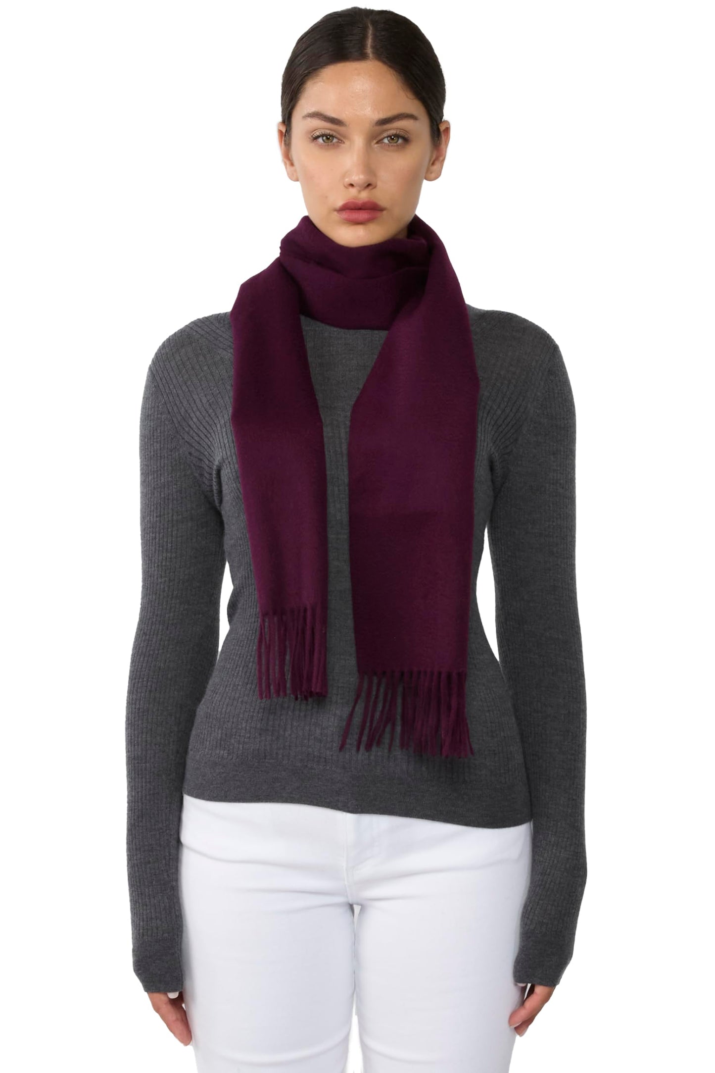 JENNIE LIU Women's 100% Pure Cashmere Scarf for Women