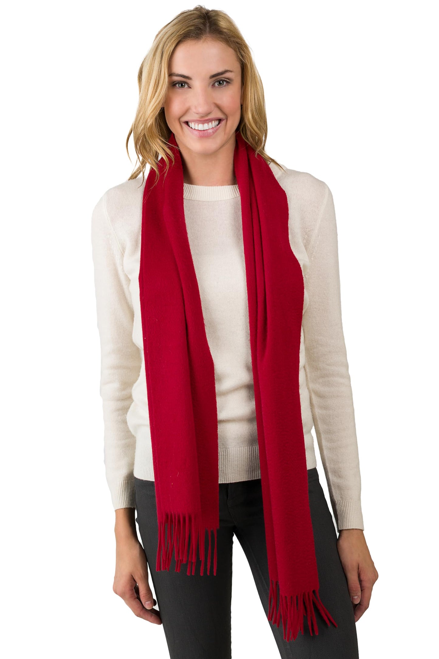 JENNIE LIU Women's 100% Pure Cashmere Scarf for Women