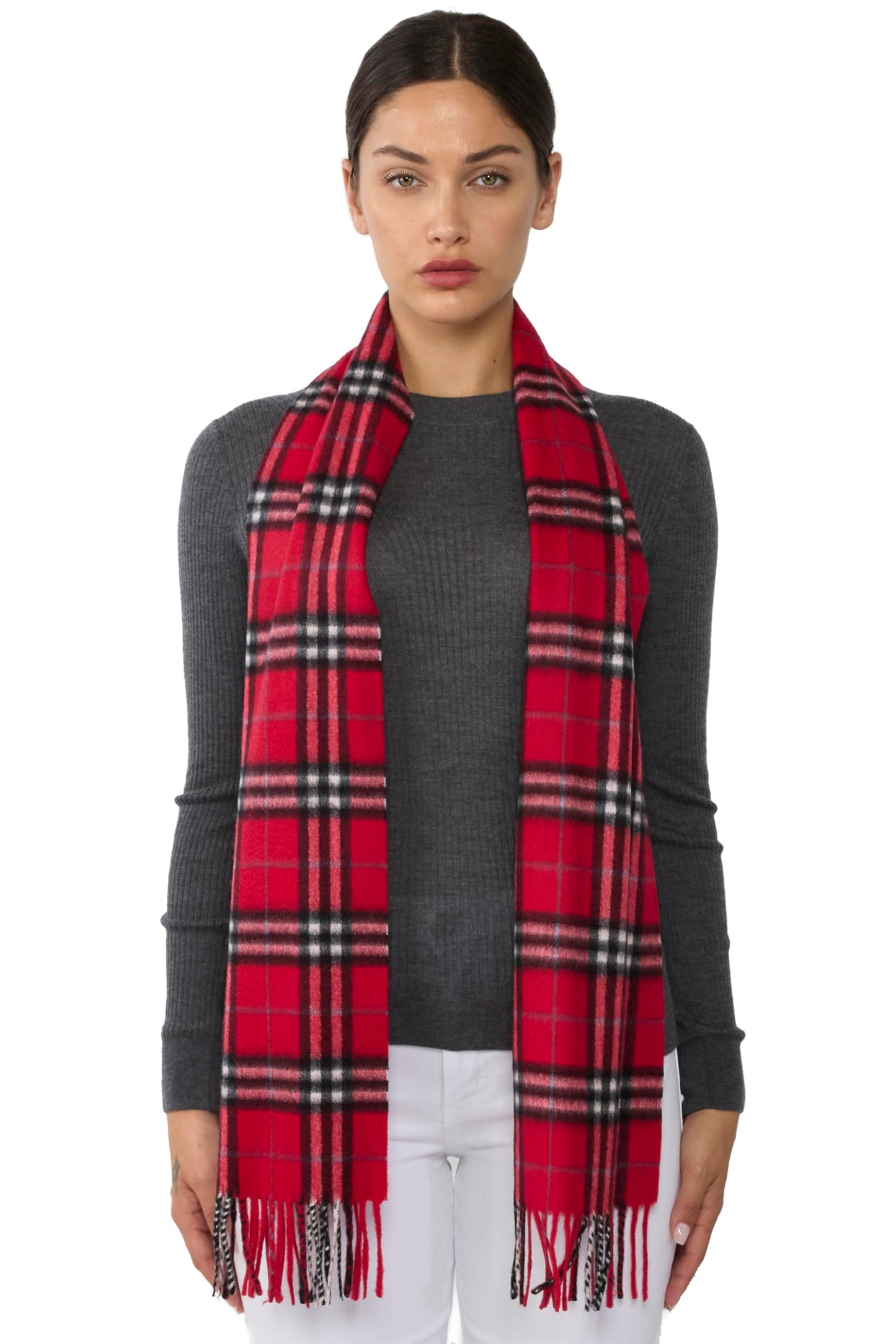 JENNIE LIU Women's 100% Pure Cashmere Scarf for Women