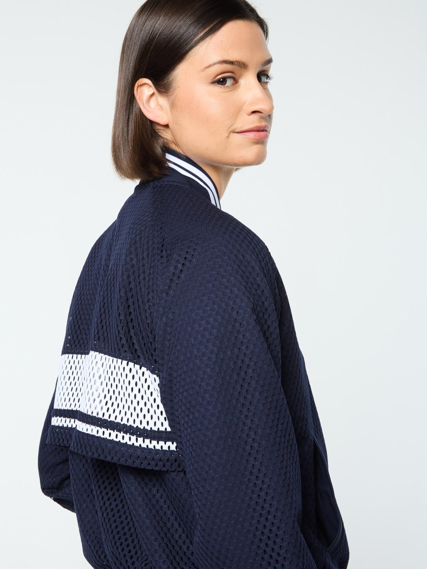 Sergio Tacchini Women's Adria Mesh Track Jacket- Maritime Blue