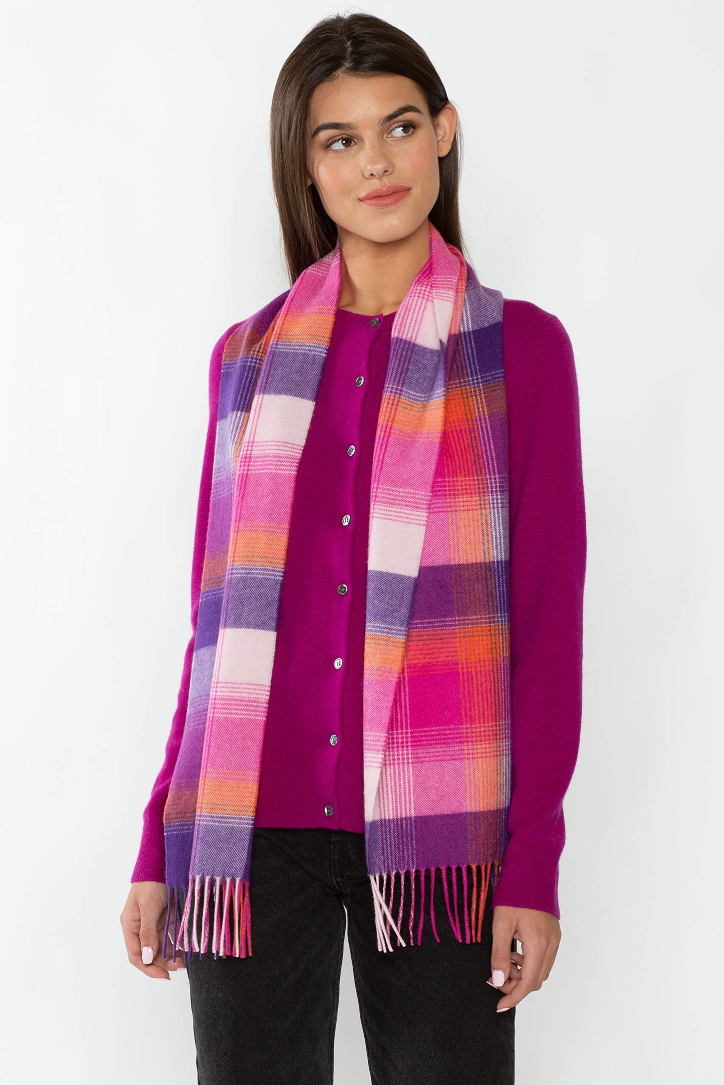 JENNIE LIU Women's 100% Pure Cashmere Scarf for Women