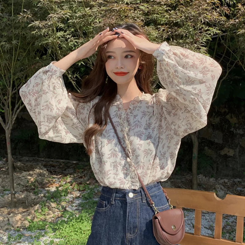 Chiffon Blouse Women Tops and Blouses