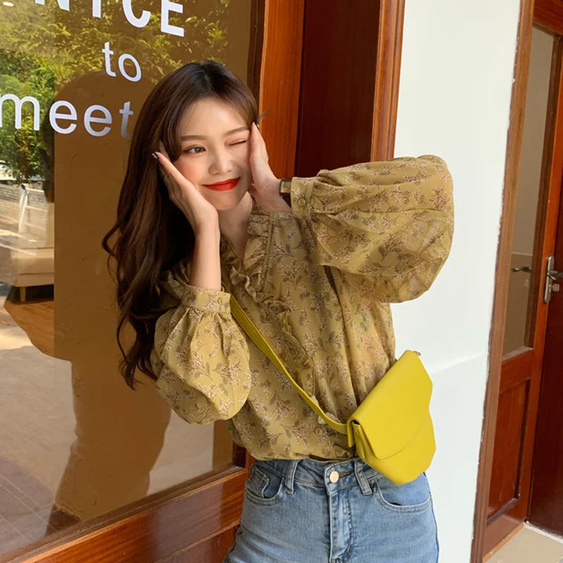 Chiffon Blouse Women Tops and Blouses