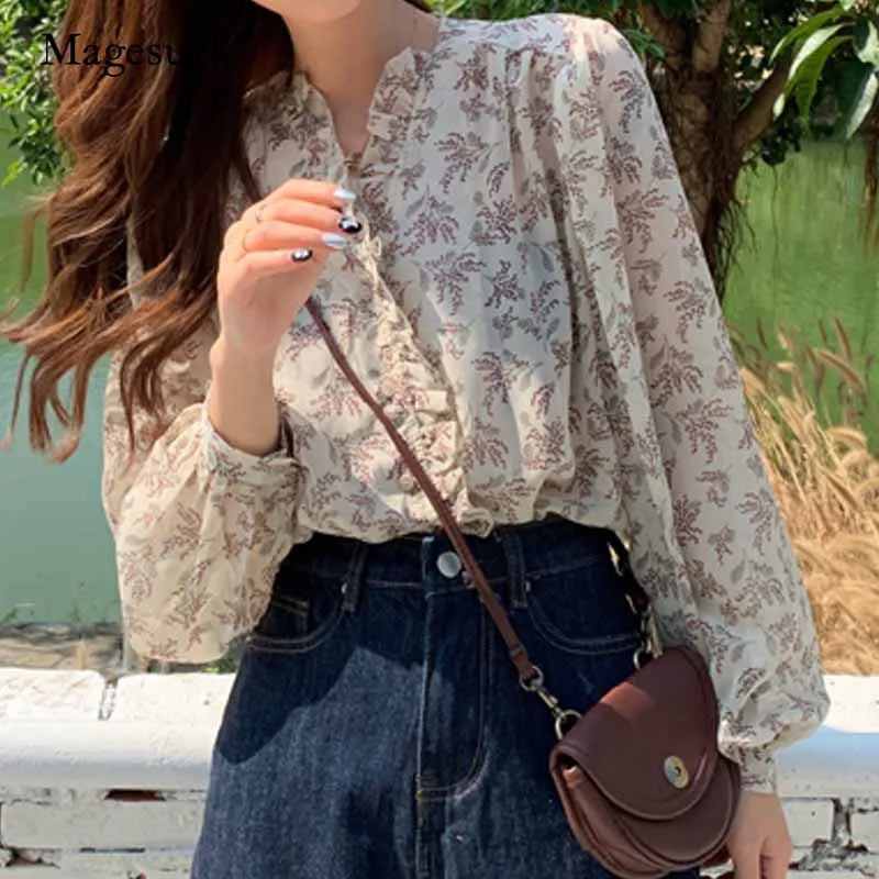 Chiffon Blouse Women Tops and Blouses