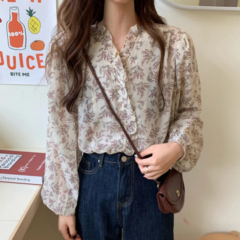 Chiffon Blouse Women Tops and Blouses