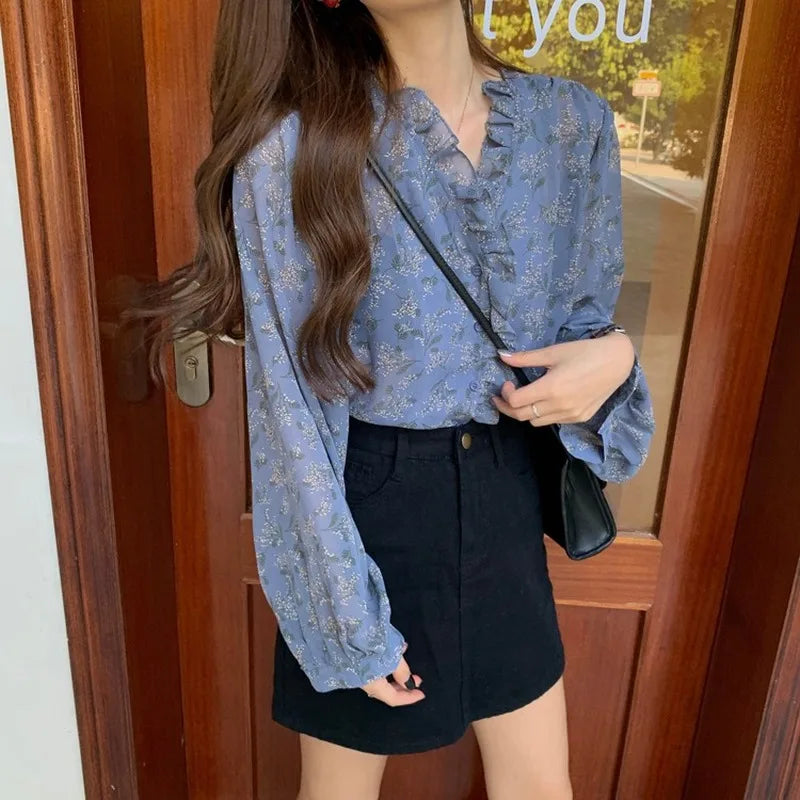 Chiffon Blouse Women Tops and Blouses