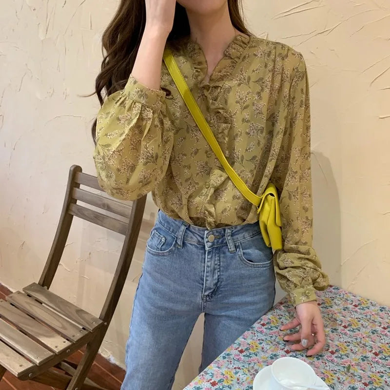 Chiffon Blouse Women Tops and Blouses