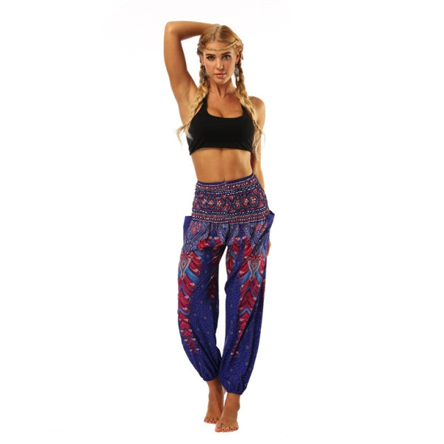 Yoga Pants Women Boho Hippie Harem Pantalones De Mujer Spodn