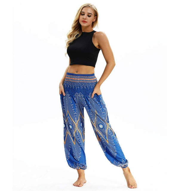 Yoga Pants Women Boho Hippie Harem Pantalones De Mujer Spodn