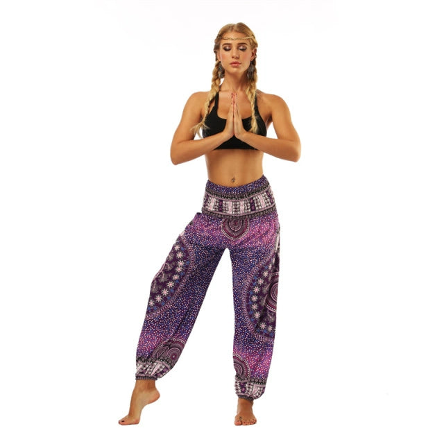 Yoga Pants Women Boho Hippie Harem Pantalones De Mujer Spodn