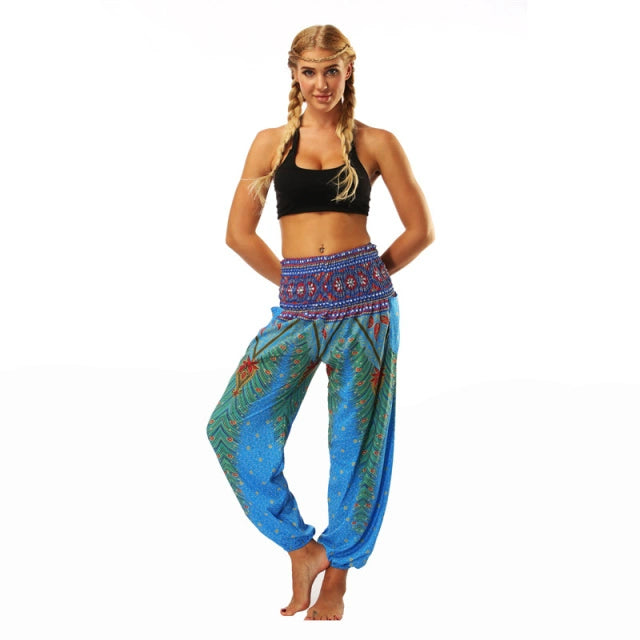 Yoga Pants Women Boho Hippie Harem Pantalones De Mujer Spodn