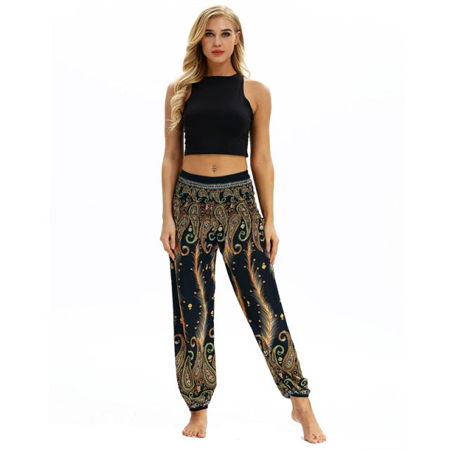 Yoga Pants Women Boho Hippie Harem Pantalones De Mujer Spodn
