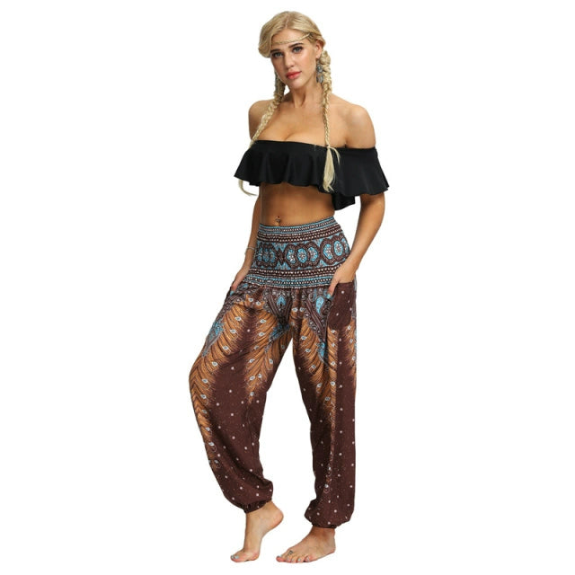 Yoga Pants Women Boho Hippie Harem Pantalones De Mujer Spodn