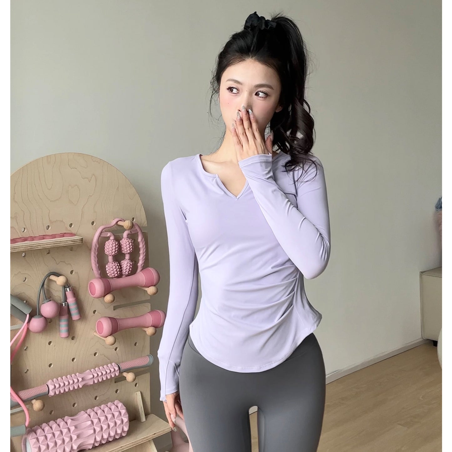 Gogoyoga Easiest for Match Belly Contracting Flab Hiding Sports Tops