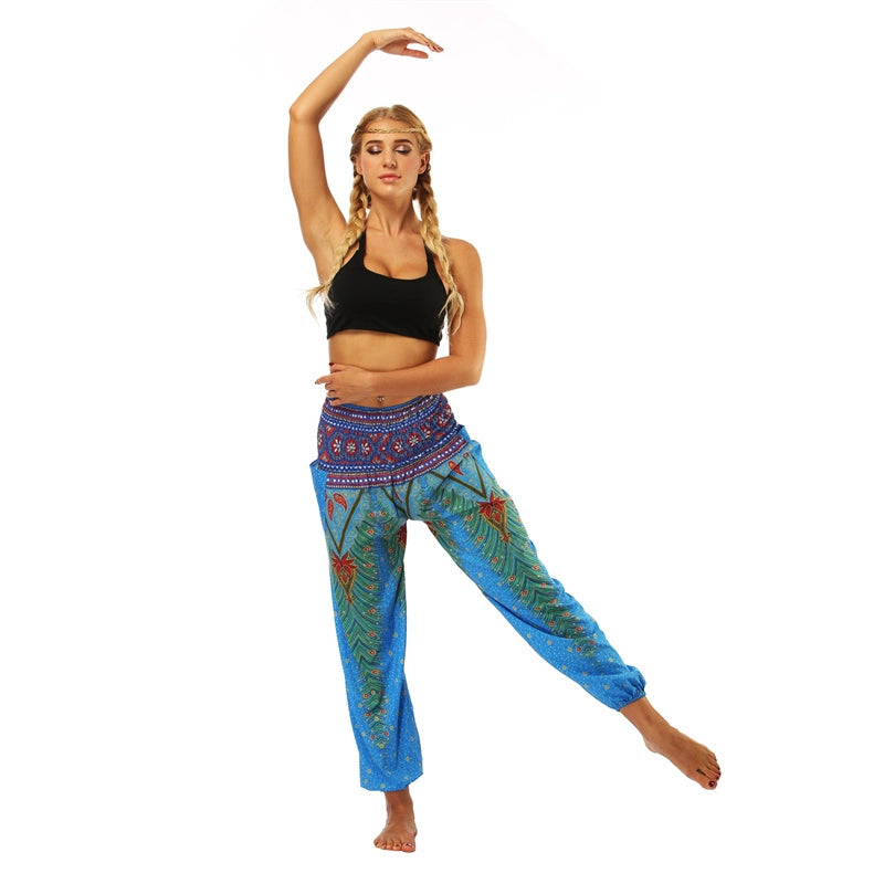 Yoga Pants Women Boho Hippie Harem Pantalones De Mujer Spodn