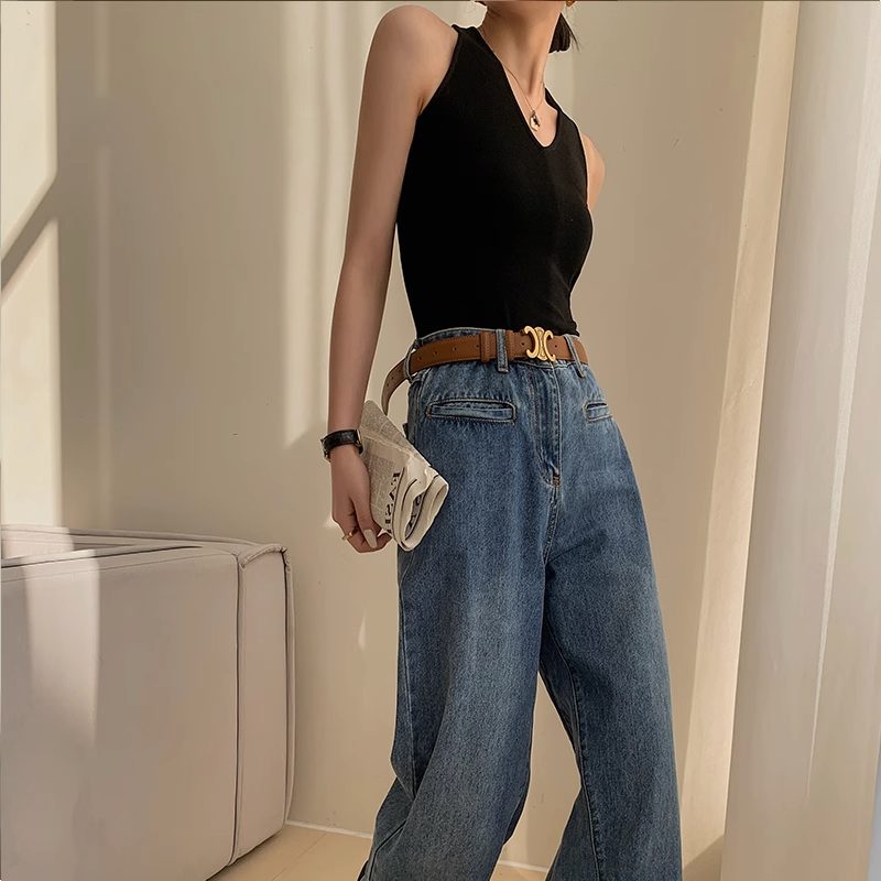 Beauty Back Suit V-neck Sleeveless off-Shoulder Halterneck Small Sling
