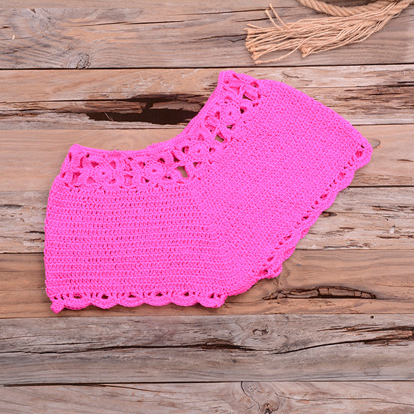 Sexy Halter Tie Knitting Bikini New Beach Crochet Swimwear H