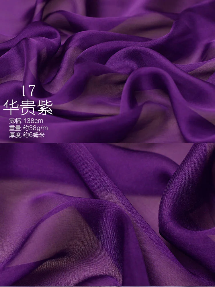 130cm*50cm Silk Chiffon Fabric Silk Natural 100% Real Mulberry Pure Silk Fabric