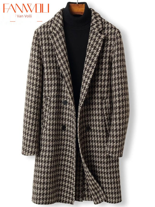 Fanwoli Mid-Length Autumn and Winter Men's Woolen Coat