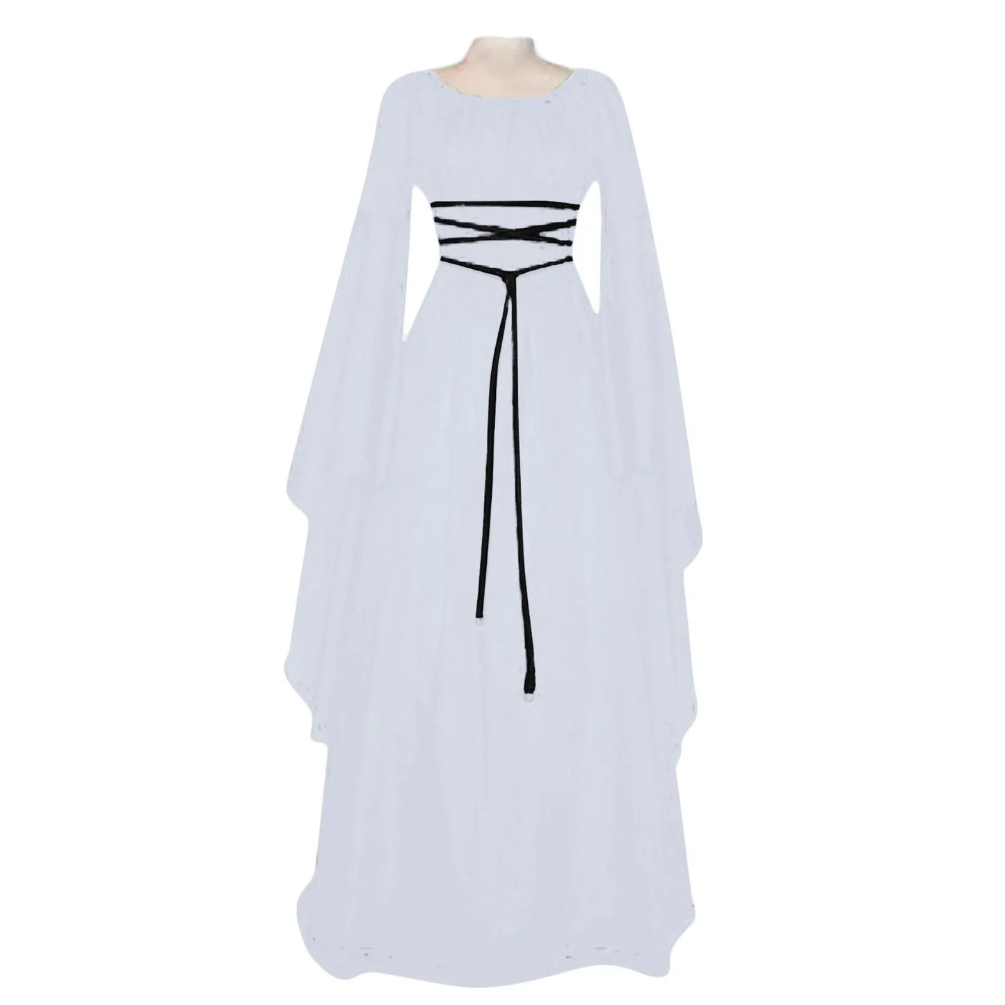 Women Dresses Vintage Medieval Cosplay Costume Ghost Witch Vampire Gothic Dress Halloween Christmas Masquerade Party Dress