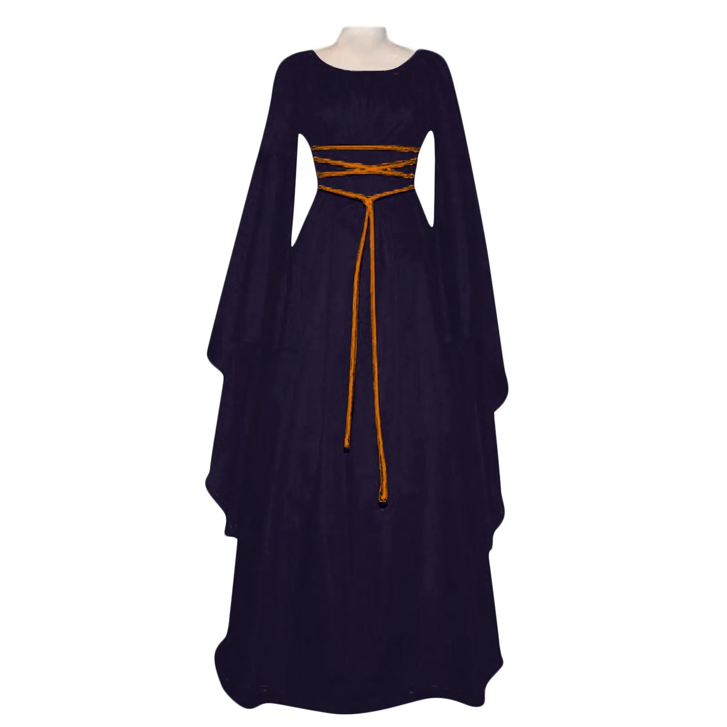 Women Dresses Vintage Medieval Cosplay Costume Ghost Witch Vampire Gothic Dress Halloween Christmas Masquerade Party Dress