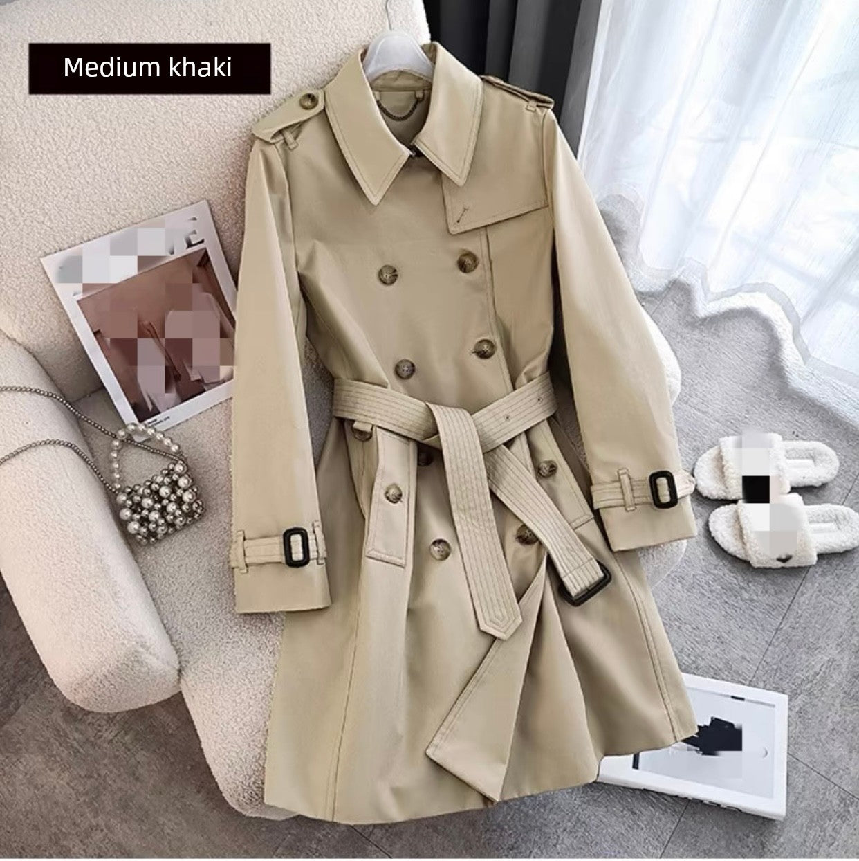 Dfvf Source Factory Quanzhixian Mid Length Long Length Trench Coat