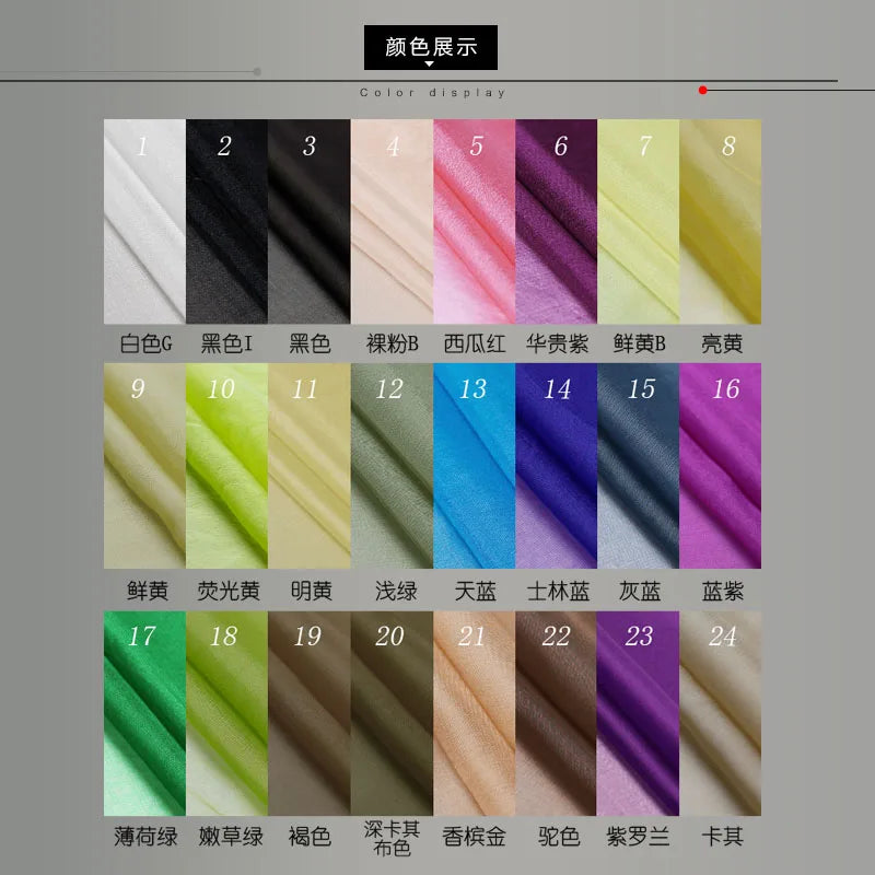 130cm*50cm Silk Chiffon Fabric Silk Natural 100% Real Mulberry Pure Silk Fabric