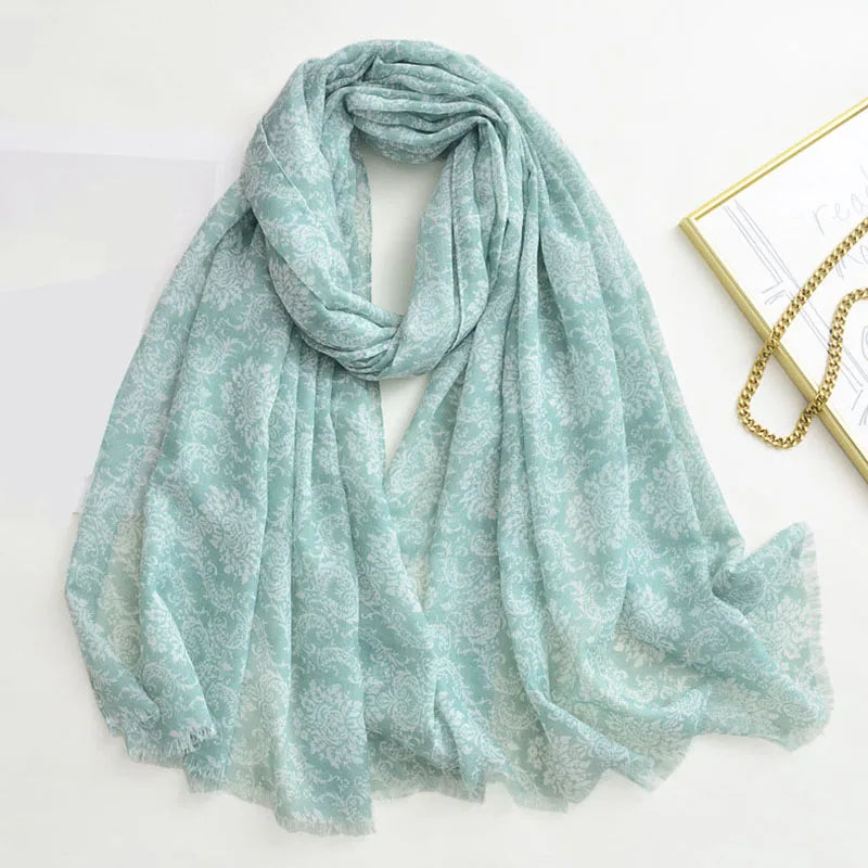 Luxury Brand Scarf For Woman Soft Cotton Shawl Wrap Tassel Viscose Muslim Woman Hijab Boho Beach Towel Female Bandana Headscarf