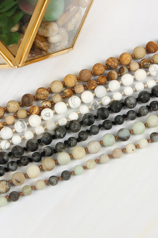Natural Stone Necklace 6mm