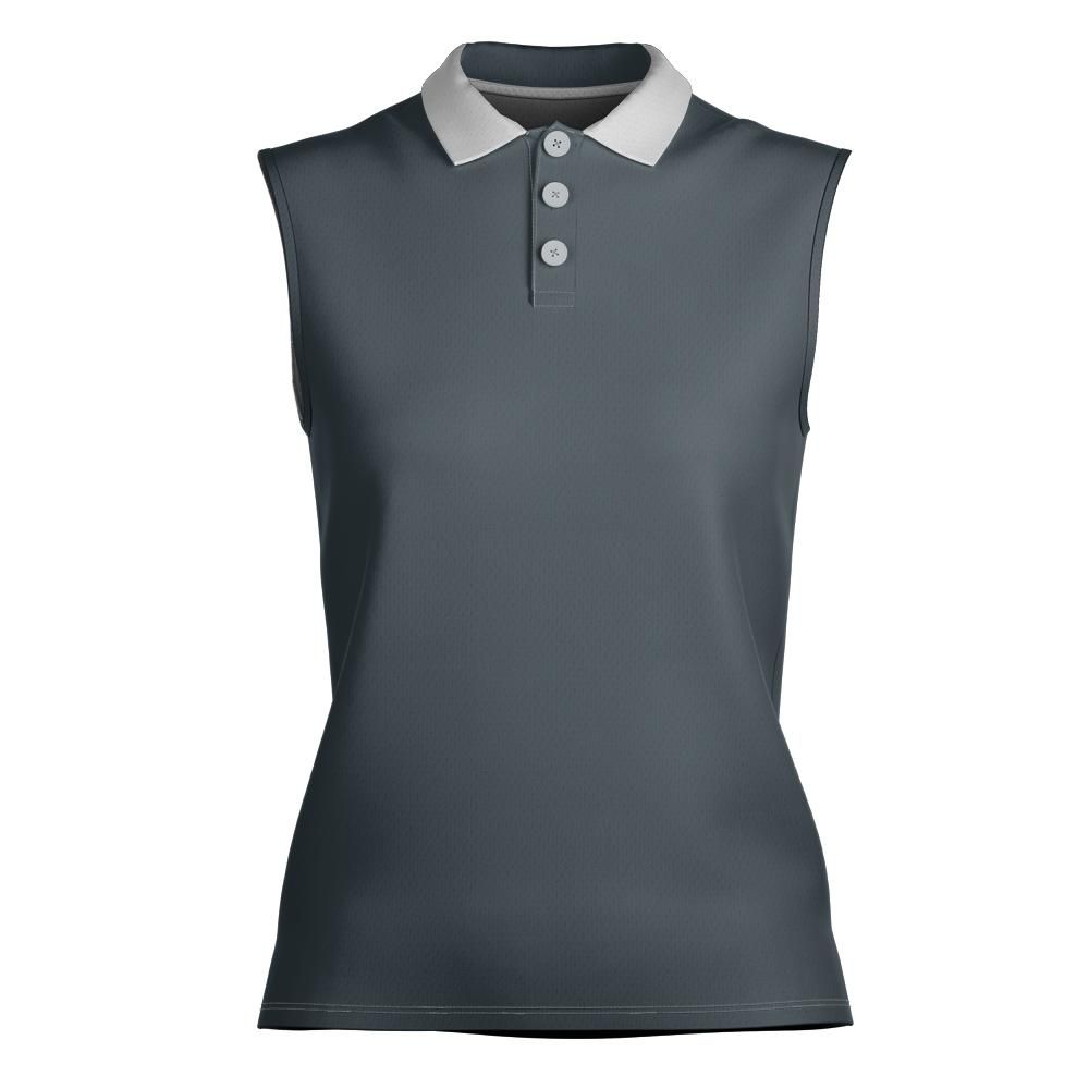Women's Sleeveless Athleisure Polo Shirt