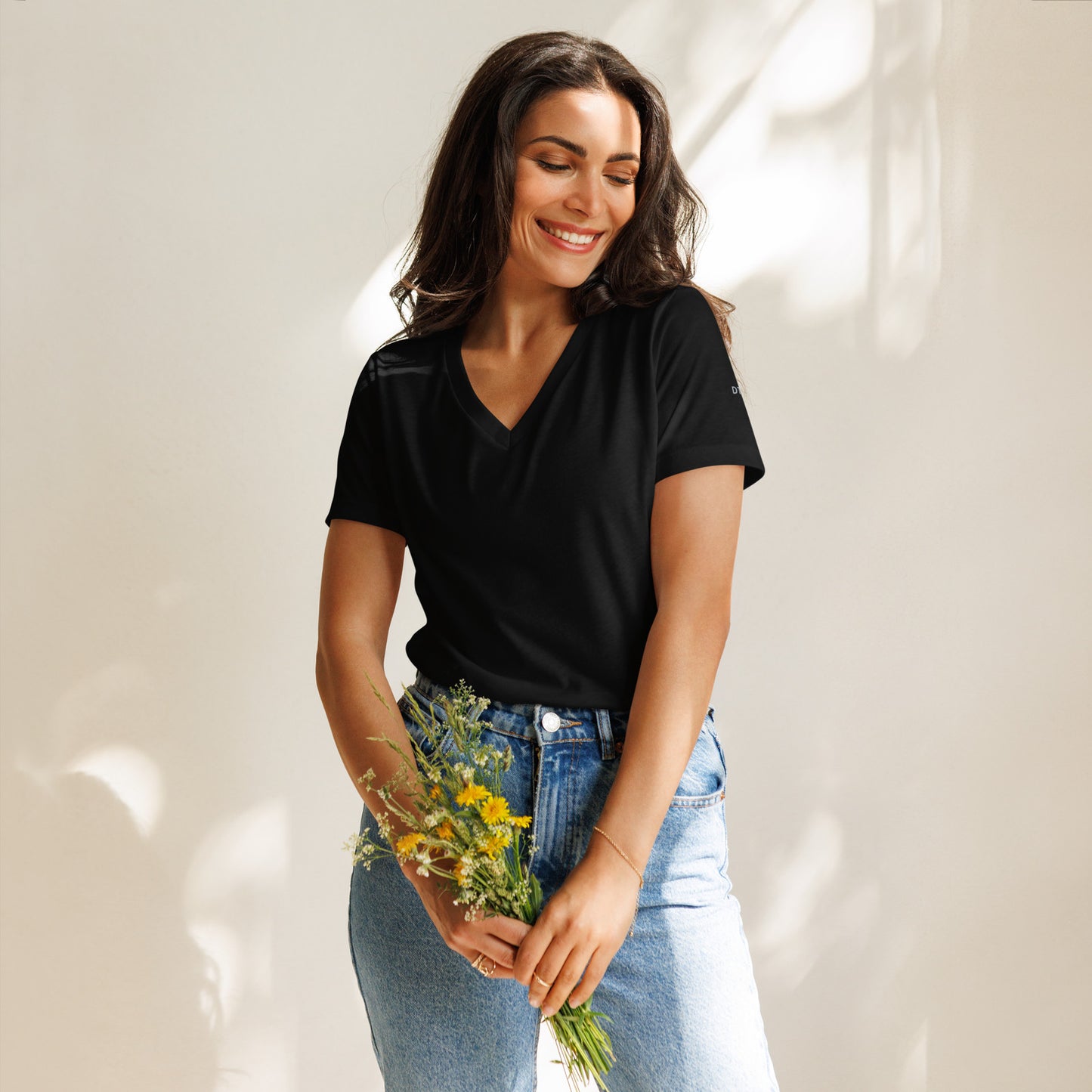 DTMS Women’s relaxed v-neck t-shirt by RN149855