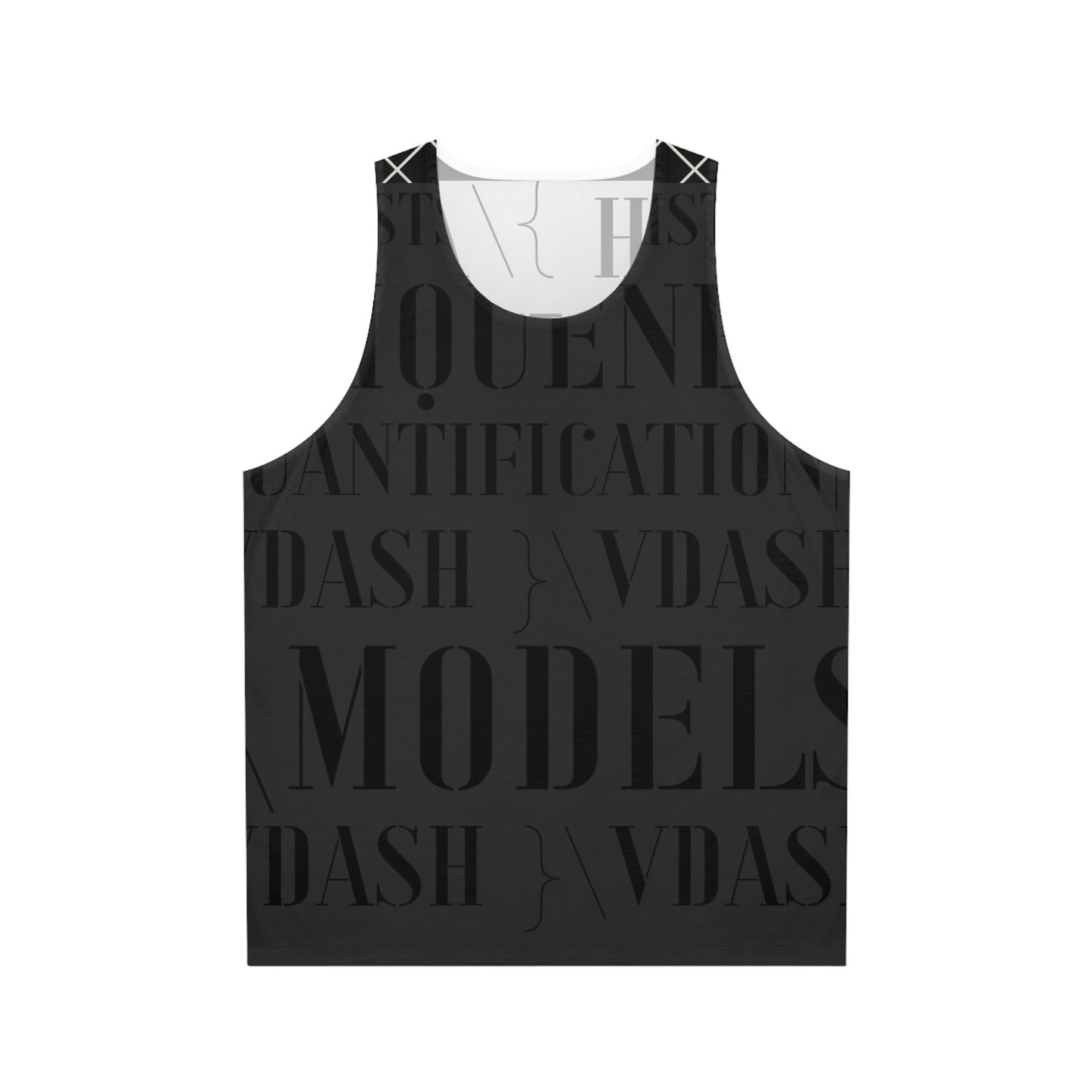 Genre Asthetic ⊢ ∃! ⊨ Text Tank Top | Minimal Graphic Athletic
