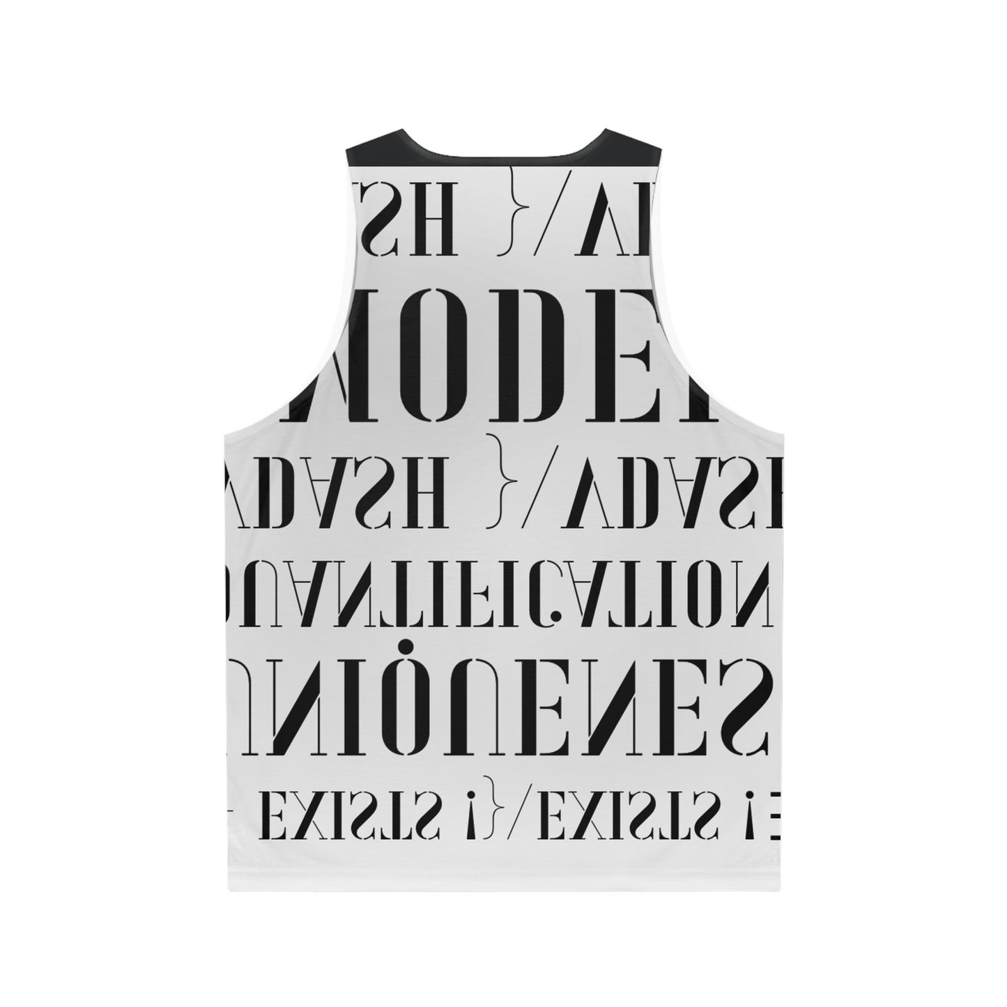 Genre Asthetic ⊢ ∃! ⊨ Text Tank Top | Minimal Graphic Athletic